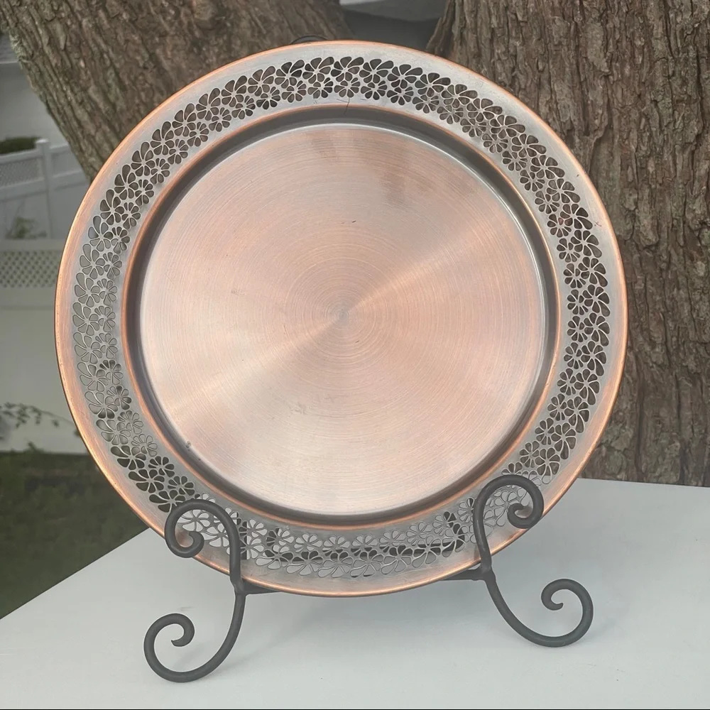 Cooper Color Stainless‎ Steel Plate Decoration 12.5in